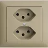 Prise INC EDIZIOdue 2×T13 FKE sand 