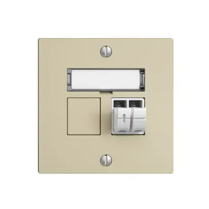 Presa audio Push Type EDIZIOdue F, 1×, kit di dicitura, vanille 