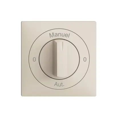 Kit front. 0-Auto-0-Main EDIZIOdue crema, 60×60mm pour interr.rot 