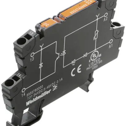 Relè semiconduttore TERMOPTO TOP 230VAC varist.1Ch transist.5…48VDC 0.1A PUSH IN 