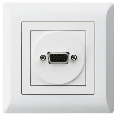 Prise de raccordement ENC kallysto.line VGA blanc avec raccordement à vis 