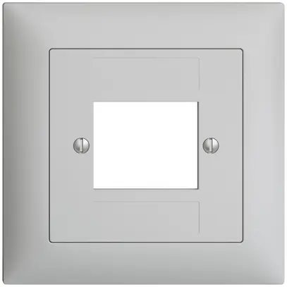 Kit frontale EDIZIOdue grigio chiaro 88×88mm 4×RJ45 