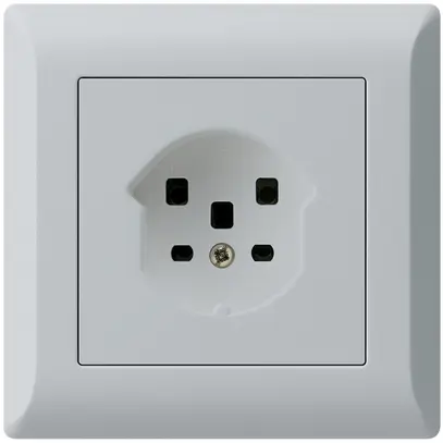 Prise ENC HA kallysto.line type 25 avec bornes enfichables gris clair 