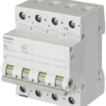 Interruttore AMD Siemens SENTRON 5TL1, 125A/440V 3L 3Ch+N, 4UM 