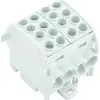 Bloc répartiteur Weidmüller WPD 202 4×35/4×25 2L connexion à vis TS35 gris 