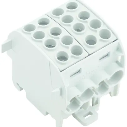 Bloc répartiteur Weidmüller WPD 202 4×35/4×25 2L connexion à vis TS35 gris 