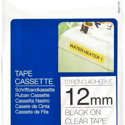 Cassette ruban Brother TZe-S131 12mm×8m, transparent-noir 