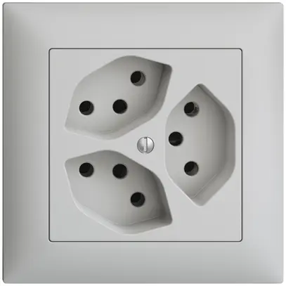 Presa INC EDIZIOdue 3×T13 grigio chiaro 