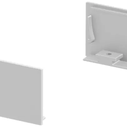 Cappa terminale per profilo AP standard SLV GRAZIA 20, 2 pezzi piatto alu 