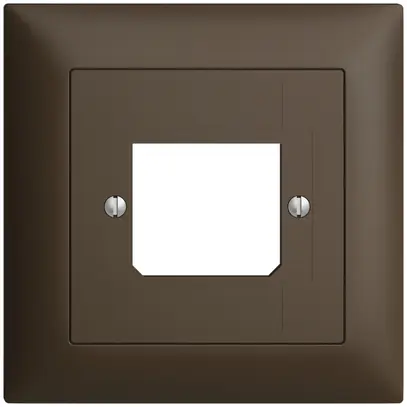 Kit frontal EDIZIOdue coffee 88×88mm 1×TT 3×RJ 