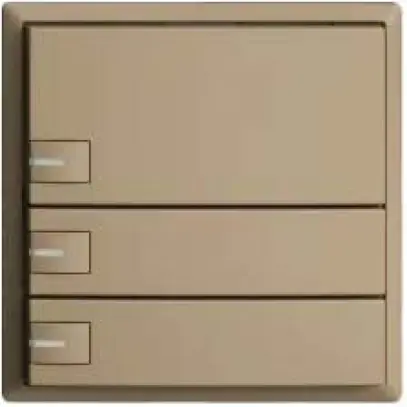 Poussoir KNX RGB EDUE, 250mW, a.LED RGB, 3×poussoir, comm.1×touche, sa 