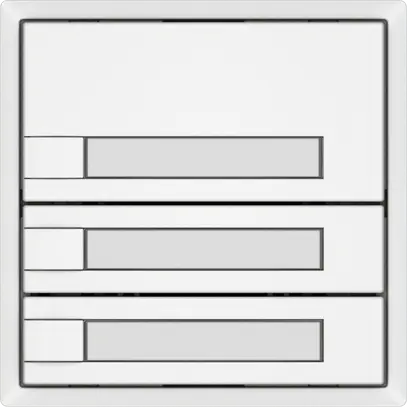 Poussoir universel EDIZIO.liv UNI SNAPFIX® s.LED 3× comm.1T étiqu.bc 