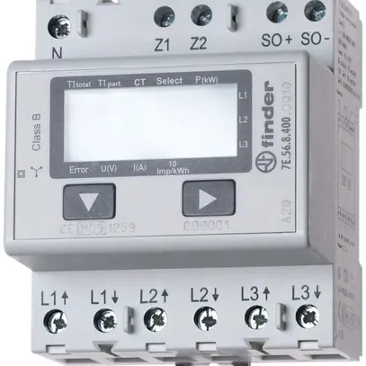 Compteur d'énergie AMD Finder 3×6A convertisseur homologué MID 