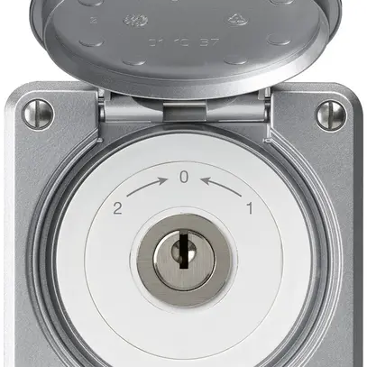 Contact pivotant à clé ENC robusto IP55 aluminium avec clapet inverseur 