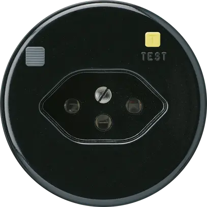 Prise basico A T13 FI 30mA noir, avec shutter 