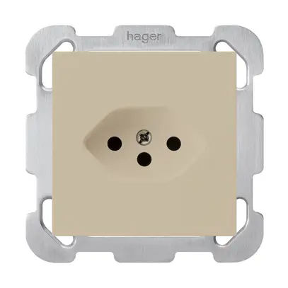 Prise ENC kallysto T13 beige avec plaque de fixation 