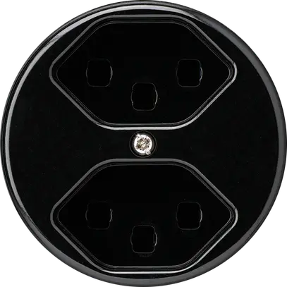 Inserto per presa basico 2×tipo 23 nero con morsetti innesto 