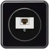 Scatola di raccordo INC basico 1×RJ45u nero 