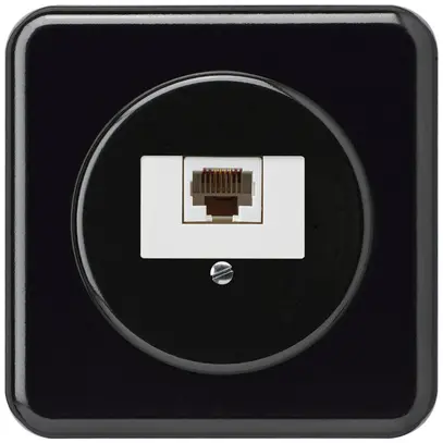 Boîte de raccordement ENC basico 1×RJ45u noir 