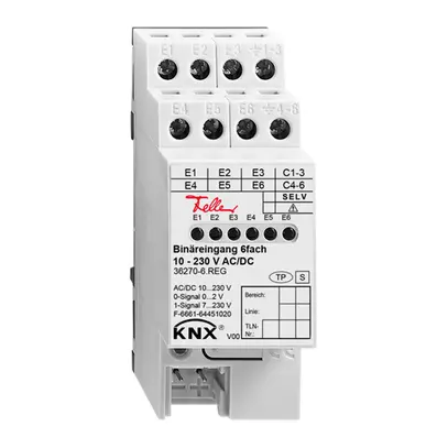 Entrée binaire AMD Feller KNX 6 fois 10…230VAC/DC 