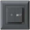 Interrupteur lumineux ENC kallysto.line anthracite 1/1L symbole lumineux+ventil. 