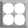 Cadre de recouvrement EDIZIOdue 2×2 silver 