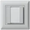 Pulsante universale INC 2×kallysto.line senza LED grigio chiaro 