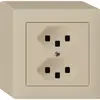 Prise AP kallysto 2×T23 beige bornes enfichables 