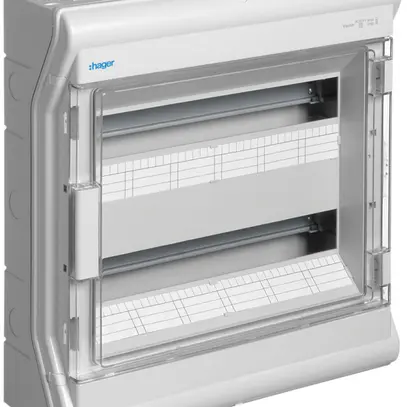 AP-Kleinverteiler Hager vector 2-reihig 36TE IP54/IP65 418×452×151mm 