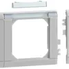 Rahmenblende Tehalit CH modular halogenfrei, 80mm, m.Beschriftungsfeld lichtgrau 