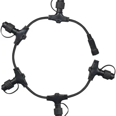 Distributore ad anello System 24 Extra nero, con 5 partenze da avvitare 