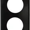 Abdeckplatte I-I 2×45mm schwarz 