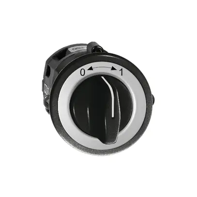 Contatto rotativo INC 0<-->1 nero con manopola 