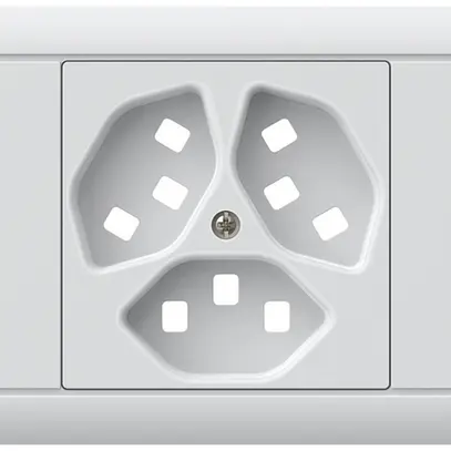 Kit frontal INC kallysto pour prise INC 3×type 23 cadre enfichable blanc 