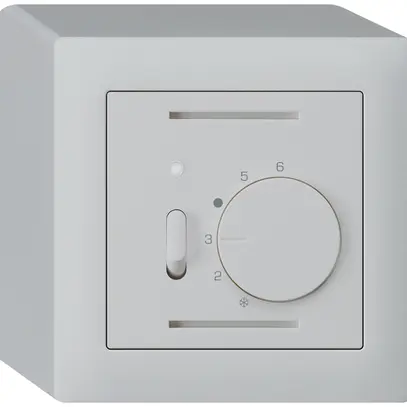 Termostato ambiente AP kallysto grigio chiaro con interruttore 