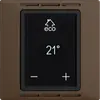 Thermostat d'ambiance EDIZIOdue F coffee, avec écran, chauff.sol&conv. 