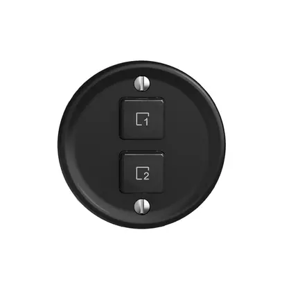 Kit copertura per pulsante scena 2 scene vert./2T Sdue Wiser nero 