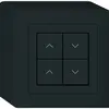Pulsante per tapparelle KNX AP Hager BA kallysto Q quadruplo 88×88mm nero 