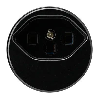 Inserto per presa tipo 23 INC basico A nero con morsetti a vite 