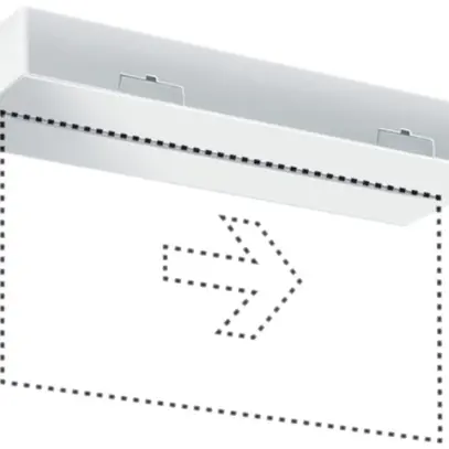 Luminaire de secours ESYLUX SLX 32 LEDi Display 8h, blanc 