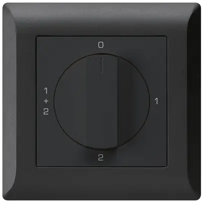 Interruttore rotativo INC kallysto.line 1/1L nero con manopola 