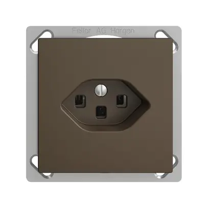 Presa INS EDIZIOdue T23 16A coffee, con morsetti innest. 