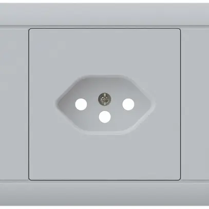 Kit frontal INC kallysto pour prise INC 1×type 13 cadre enfichable gris clair 