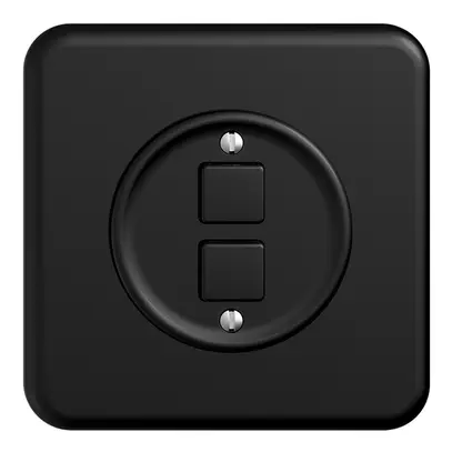 Poussoir KNX ENC STANDARDdue 2×avec LED RGB, avec capteur de température noir 
