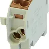 Bloc répartiteur type C 2×25/2×16mm² 100A CU brun 
