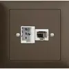 Prise INC 1×T+T,1×RJ45/u 4P EDIZIOdue ITplus ITM coffee 