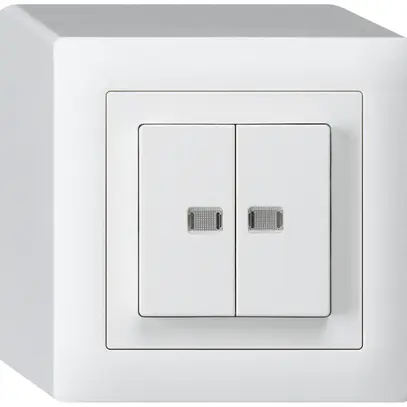 Tasto lum.AP kallysto 2×AR/1L con 2 lenti bianco 