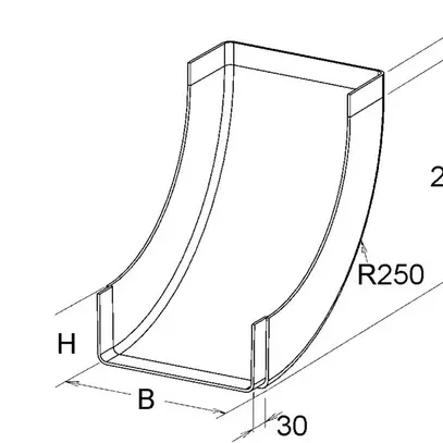 Gomito interno Niedax 200×80mm 