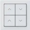 Poussoir pour stores KNX Hager BA kallysto A quadruple 60×60mm blanc 