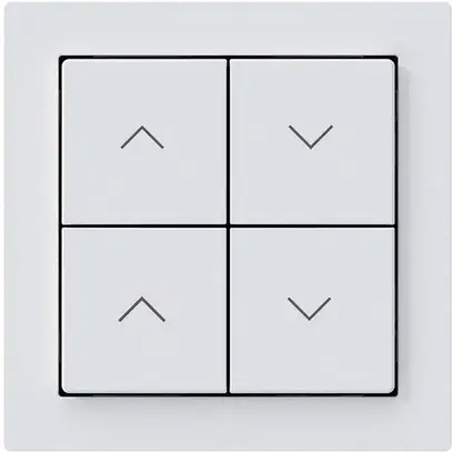 Poussoir pour stores KNX Hager BA kallysto A quadruple 60×60mm blanc 